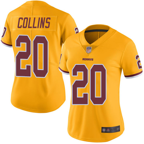 Washington Redskins Limited Gold Women Landon Collins Jersey NFL Football #20 Rush Vapor